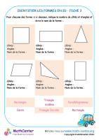 Identifier des formes en 2d fiche 3