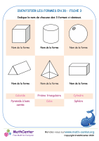 Identifier des formes en 3d fiche 3