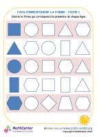 Fais correspondre la forme - fiche 1