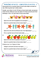 Problèmes de ratio 2 - simplifier les ratios
