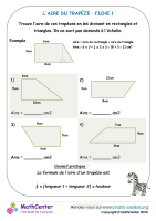 L'aire du trapèze fiche 1