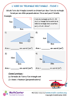 L'aire du triangle rectangle fiche 1