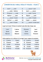 Convertir des yards, pieds et pouces 2