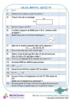 Calcul mental - quiz 4:7