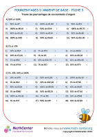 Pourcentages de base - euro - fiche 3