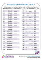 Mutliplier par les dixièmes fiche 3