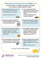 Pourcentage de nombre de problèmes 3a