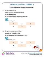 Valeur de position énigmes 1a