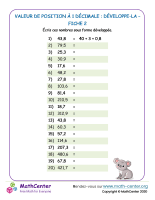 Valeur de position à 1 décimale près : développe-la 2