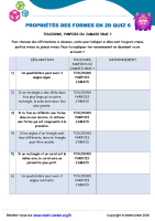 Propriétés des formes en 2d quiz 6