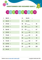 Additionner des dizaines quiz 2