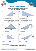 Aire et périmètre quiz 6