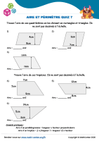 Aire et périmètre quiz 7