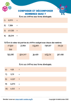 Composer et décomposer des nombres quiz 7