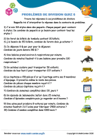 Problèmes de division quiz 6