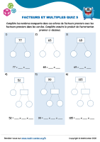 Facteurs et multiples quiz 5