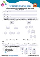 Facteurs et multiples quiz 8