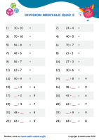 Division mentale quiz 2