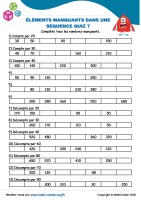 Éléments manquants dans une séquence quiz 7