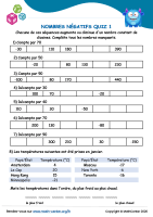 Nombres négatifs quiz 1