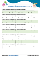 Nombres à deux chiffres quiz 4