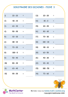 Soustraire avec des dizaines fiche 3