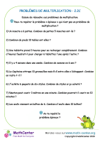Problèmes de multiplication Fiches de travail | Activités mathématiques