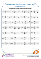 SIMPLIFICAÇÃO DE FRAÇÕES  Simplificando frações, Fração matemática, Ensino  de matemática