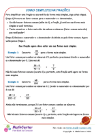 SIMPLIFICAÇÃO DE FRAÇÕES  Simplificando frações, Ensino de