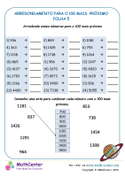 Arredondando Para a Centena Mais Próxima | Atividades de matemática