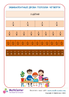Эквивалентные Дроби Полоски -Четверти