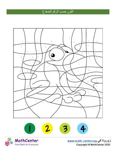 تلوين بالأرقام - ضفدع
