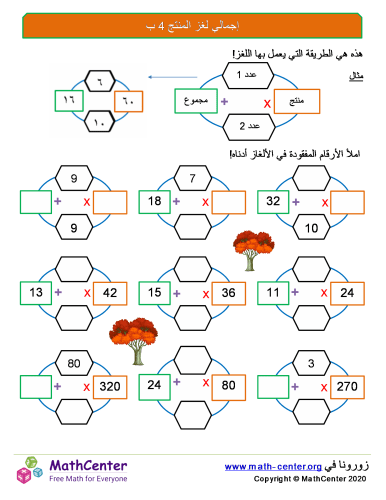 لغز إجمالي المنتج 4B