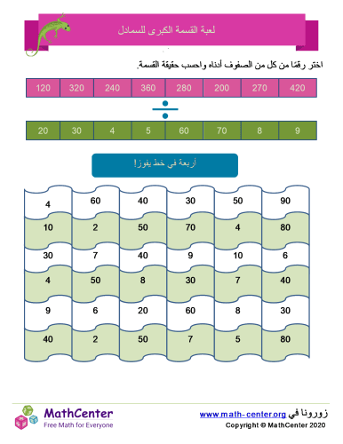 لعبة القسمة الكبرى للسمادل