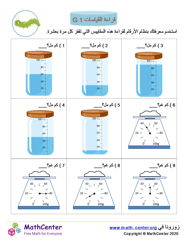 قراءة القياسات 1 G