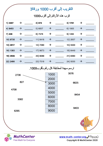 التقريب إلى أقرب 1000 ورقة 3