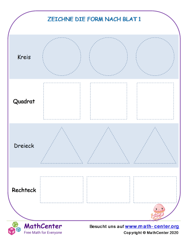 Zeichne Die Form Nach Blatt 1