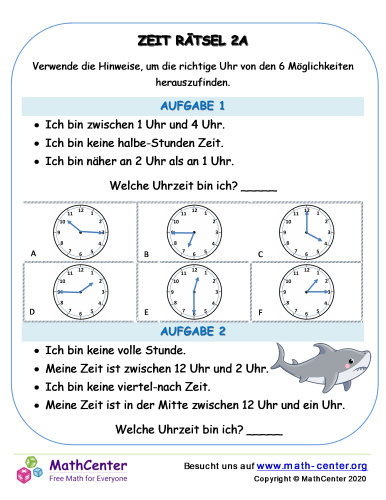 Zeit Rätsel 2A