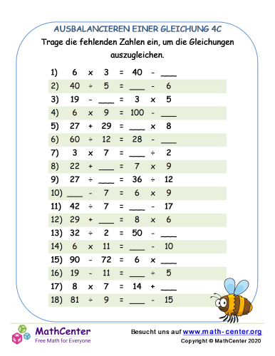 Ausbalancieren Einer Gleichung 4C