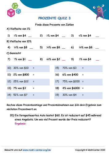 Prozente Quiz 3