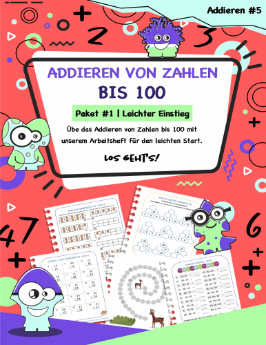 Addieren Von Zahlen Bis 100 - Paket # 1