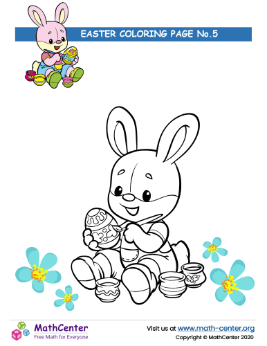 Easter Coloring Page No.5 | Coloring Activities | Math Center