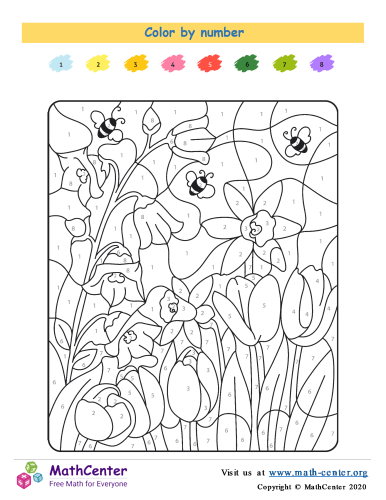 Color By Numbers - Nature | Coloring Activities | Math Center