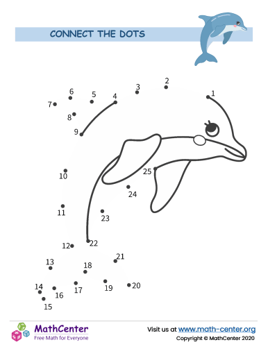 Pre-Kindergarten Coloring Activities: Connect The Dots | Math Center