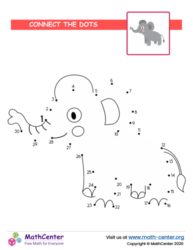 Kindergarten Coloring Activities: Connect The Dots | Math Center