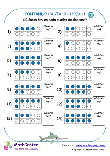 Contando Hasta 10 Hoja 11