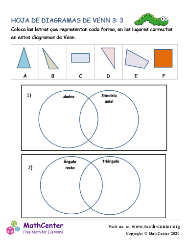 Hoja De Diagramas De Venn 3: 3