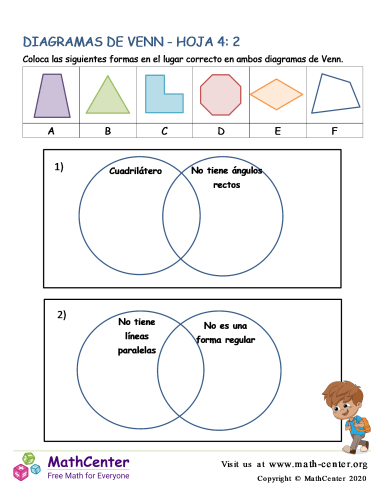 Hoja De Diagramas De Venn 4: 2