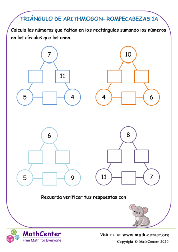 Triángulo De Arithmogon- Rompecabezas 1A