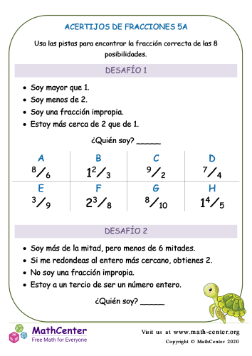 Acertijos De Fracciones 5A